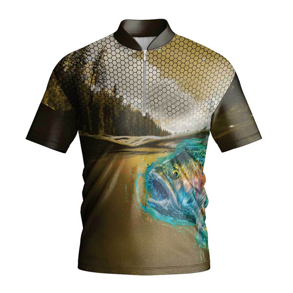Fishing Shirts ( Chinese Collared Short Sleeve )